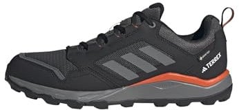 adidas Herren Terrex Tracerocker 2 Gore-TEX Trail Running Shoes Trailrunning-Schuhe, Grey Six/Grey Four/Semi Impact Orange, 43 1/3 EU