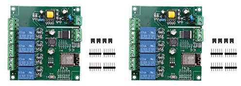 2X ESP8266 ESP-12F WIFI Relais 4Kanal VerzöGerung Relais Schalter AC90-250V / DC7-30V / 5V für IDE Smart Haus IOT Fern Bedienung
