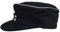Wollmütze WWII Berghut Combat Hat Outdoor Warm Hat Replica WW2 Deutschland Schwarz Cap, Mit weißer Paspelierung, 7 1/4