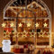 GlobaLink Lichterkette Sterne Batterie, 12 Sterne 138 LEDs Lichtervorhang Weihnachtsbeleuchtung mit Haken 8 Modi Wasserdicht IP44 für Innen und Außen Kinderzimmer Fenster Weihnachten Deko