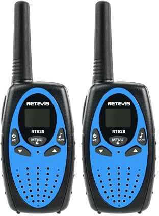 Retevis RT628 Walkie Talkie Kinder, Walkie Talkie Langstrecken, Einstellbare Lautstärke, VOX, Tastensperre, Spielzeug für Familie, Camping, Garten, Outdoor, Park, Funkgerät 8–12 Jahre (1 Paar, Blau)