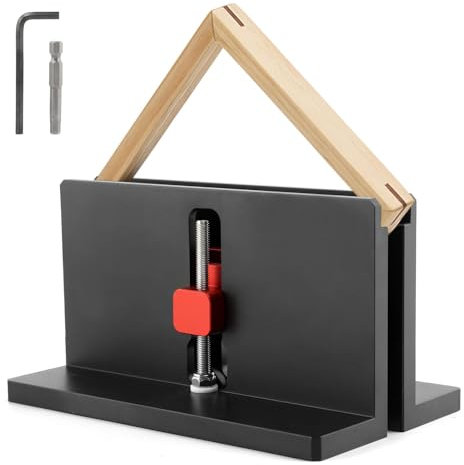 2PCS Right Angle Spline Jig,Box Joint Jig,Adjustable Corner Dovetail Jig for Table Saw Router Table Strengthen Miter Joints and Add Design for Picture Frames Small Boxes(COLOR:Black)