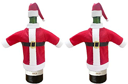 Kronkorken Uhr Abdeckung Wein Party Santa Flasche 2 STÜCKE Weihnachten Home Home Decor Alkohol Geschenke (red, One Size)