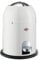 WESCO Mini Master Poubelle de salle de bain, blanche, tôle d'acier revêtue par pulvérisation, volume 6 litres, insert en plastique, pédale