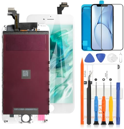 LCD Screen for iPhone 6 Plus Screen Replacement for iPhone 6 Plus A1522 A1524 LCD Display Touch Screen Digitizer Assembly with Tools (Not for iPhone 6/6s Plus/6s) (White)
