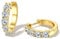 Dochais Creolen für Damen - Hypoallergen 14K Vergoldet Huggie Ohrringe 925 Silber, Zirkonia Trendy Schmuck Geschenk für Mädchen Männer