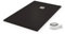 PLATO DE DUCHA NATURAL NEGRO - 80x160cm - resina con cargas minerales