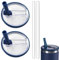 Suction 2 Pack Cup Lid with 2 Straw, Flip Top, Silicone, Blue, Classic, Tumbler Lid, for 40 Oz Tumbler with Handle