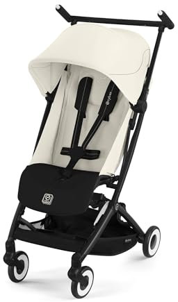 CYBEX Gold Kinderwagen LIBELLE mit Einhand-Gurtsystem, Von ca. 6 Monaten bis ca. 4 Jahre (max. 22 kg), Ultraleicht (nur 6 kg), Canvas White