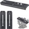 INNOREL 2 Pieces QV160 Sliding Quick Release Plate Compatible with Manfrotto 501PL Series Video Fluid Head,Camera Mounting Plate with 1/4 and 3/8 Screws, 50mm Width