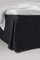 Jotex Zack Satin Tour de lit à Volants 100% Coton Bio de qualité supérieure Hauteur 45 cm Noir 140 x 200 cm