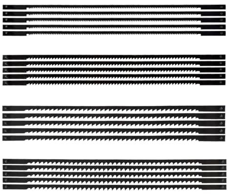 Jingyingtt 20-teiliges Stichsägeblatt-Set aus Kohlenstoffstahl, verschiedene Klingen, T-Schaft, 5 Zoll TPI 10/15/18//24, schnelles Abschneiden, Stichsägeblatt, professioneller Stichsägenschneider