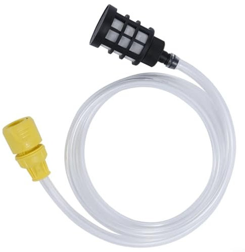 Hochdruck-Selbstansaugender Wassereinlass-Schlauch 1,5m für Kärcher K2-K7 Hochdruckreiniger mit Filtersystem und Anschlüssen, Transparent(1.5 m Suction Suit)