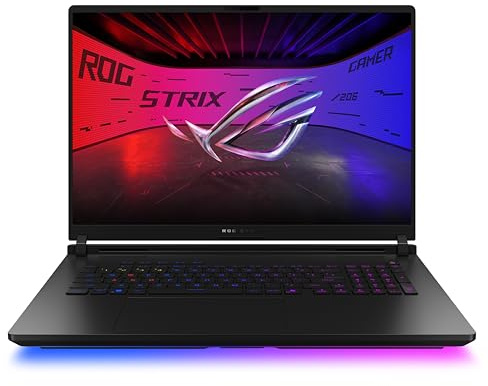 ASUS ROG Strix Scar 18 G835LX Laptop; 18 WQXGA 240Hz/3ms 16:10 MiniLED Display; Intel Core Ultra 9 275HX; 64GB RAM; 1TB SSD; NVIDIA RTX 5090; Win11 Home; QWERTZ; Off Black; 3Monate GamePass