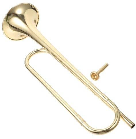 Tromba Oro Bemolle Si in Ottone per Studenti Principianti | Disegno Creativo, Decorazione Artistica, Strumento per Ragazzi, Finitura Oro, Uso Scolastico, Modello Standard