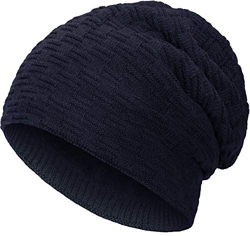 Compagno Gefütterte Mütze Herren Damen Wintermütze Beanie Strickmütze Winter Weihnachten Haube Hat Cap Männer Frauen