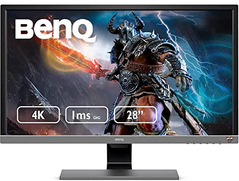BenQ EL2870U 28 inch 4K HDR Gaming Monitor, 1ms 3840x2160, Free-Sync Eye-Care, Anti-glare, Brightness Intelligence Plus, HDMI, DP, Built-in Speakers