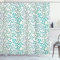 ABAKUHAUS Romantisch Duschvorhang, Old Fashion Minimalist, Stoffliches Gewebe Badezimmerdekorationsset mit Haken, 175 x 200 cm, Teal Slate Blau