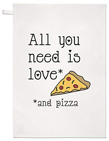 Gift Base All You Need Ist Liebe und Pizza Geschirrtuch Spüllappen