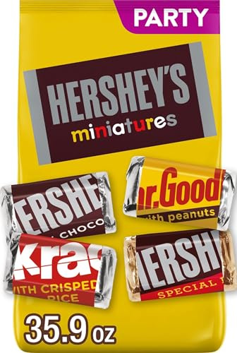 HERSHEY'S Miniatures Chocolate Candy Assortment, Party Bag 1.01kg