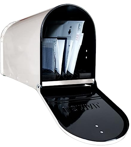 Dry Mailbox - Outdoor Metall Briefkasten mit Briefkasteneinsatz zum Trocken halten | Wetterfester Briefkasten für sichere Lieferungen | Standardbriefkasten US Postdienst zugelassen - Weiß