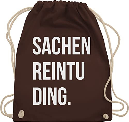 Turnbeutel Rucksack - Festival Zubehör - Sachenreintuding I Sachen Reintu Ding I - Unisize - Braun - hipster bag festival-bag geschenk weihnachten tu beutel beliebte artikel für teenager mädchen