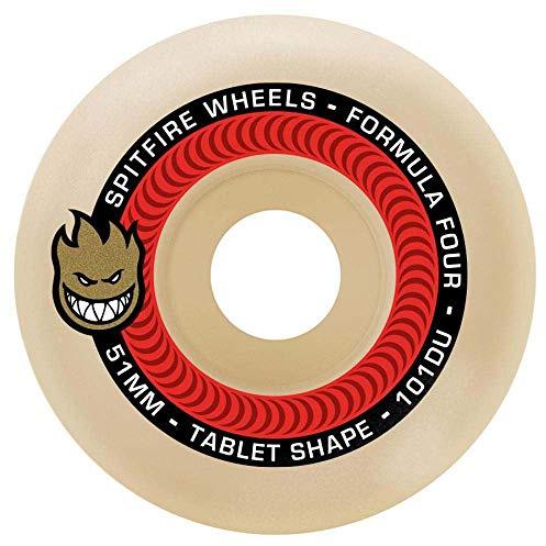 Spitfire Formula Four Tablet-Skateboard-Räder, 101DU, Naturfarben, 54 mm