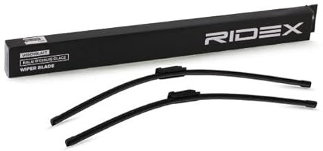 RIDEX Scheibenwischer Set Wischerblätter Satz mit Spoiler Frontscheibenwischer Vorne Wischblattausführung: Rahmenlos Länge 1: 650mm Länge 2: 600mm 298W0091