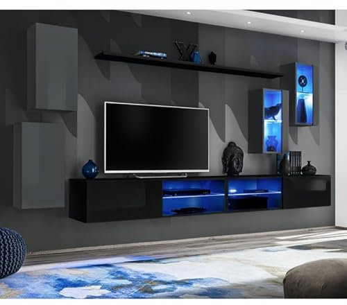 Ensemble Meuble TV Switch XXV 280cm Gris & Noir
