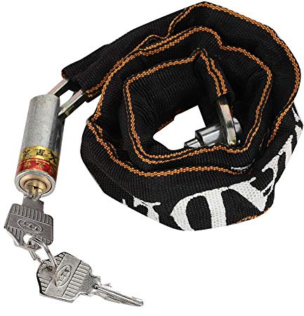 Chain Lock, Anti-Theft Chain Lock, Bicycle Motorcycle Motor Scooter Chain Lock with 2 Keys, Wheelchair Safety Lock