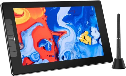 VEIKK VK1200 Drawing Tablet • Drawing Tablet With Screen • 11.6 Screen • 120% sRGB Color Gamut • 8192 Pressure Levels • Pen Display • Adjustable Stand Supports Windows, macOS, Linux