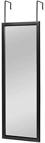 MIRUO Miroir Mural à Suspendre sur la Porte, Cadre en polystyrène pour Salle de Bain, Chambre à Coucher, Salon, dortoir et Plus Encore (Noir, 109,2 x 40,6 cm)