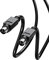JUXINICE PS/2 Cable 6ft - Shielded Mini DIN 6-Pin Male to Male for PC Mouse & Keyboard - Black (PS/2 M/M 6FT 2M)