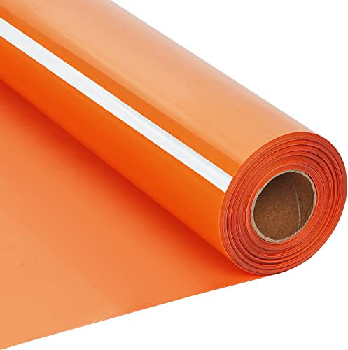 RENLITONG Orange Iron on Vinyl 12Inch by 20ft Roll HTV Heat Transfer Vinyl for T-Shirt HTV Rolls for All Cutter Machine - Easy to Cut & Weed for Heat Transfer Design