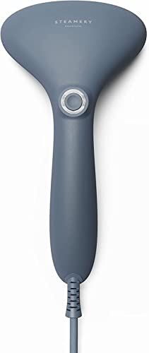 Steamery Handheld Clothes Steamer Cirrus 2, 1500W, UK Plug, Stainless Steel Mouthpiece, 25 Second Fast Heat Up, Garment Wrinkles Remover, Blue