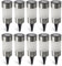 Eaxus® 10er Set Big Tube LED Solarlampe - Gartenleuchte für Außen, Silber