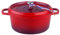 Kamberg - 0008186 - Cocotte Ø 16 cm Ronde Rouge Flammée - Fonte d'aluminium - Revêtement pierre - Tous feux dont induction - Sans PFOA