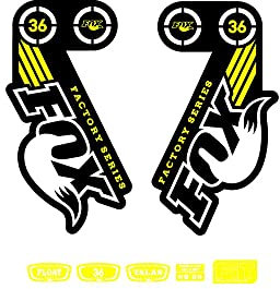 STAR SAM Stickers compatible with bicycle fork, Fox float 36 factory series, 29 inches, yellow, 1 cm