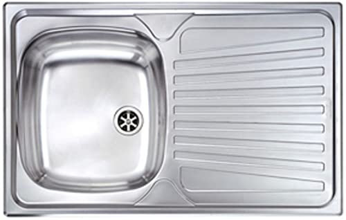 Lavello Cucina 1 Vasca con Gocciolatoio SX Inox 79 x 50 cm - 011551.D1.01.2016