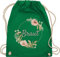 Shirtracer Turnbeutel Rucksack - JGA Junggesellenabschied Frauen - Braut Bride - Unisize - Grün - junggessellinnenabschied blumenkranz turn beutel outfit tasche polterabend jungengesellabschied