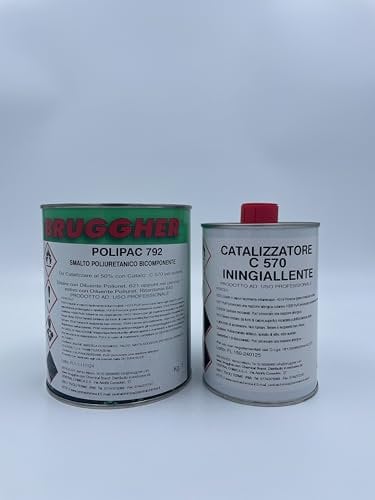 BRUGGHER VERNICE POLIURETANICO BICOMPONENTE SMALTO (1KG+0,5 CAT, TRASPARENTE LUCIDO)
