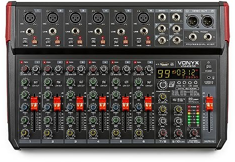 Vonyx VM-KG10-10-Kanal-Mischpult mit Bluetooth, DSP, USB-Audio-Interface, etc.