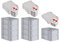 PROREGAL SuperSparSet 10x Eurobox NextGen Economy mit Scharnierdeckel & roten Verschlüssen | Griffe geschlossen | HxBxT 22x40x60cm | 44 Liter | Eurobehälter Transportbox Transportbehälter
