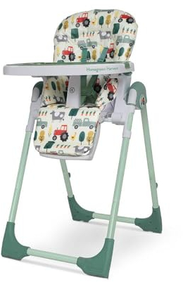 COSATTO Noodle 0+ Highchair - Compact, Height Adjustable, Foldable, Easy Clean, from Birth to 15kg (Old Macdonald)