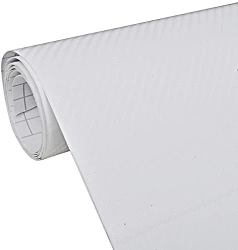 vidaXL Autofolie 3D Weiß 100x150cm PVC Selbstklebend Auto Folie Klebefolie