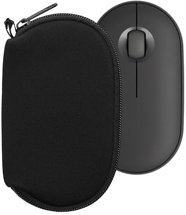 kwmobile Hülle kompatibel mit Logitech Pebble Mouse 2 M350s / M350 - Neopren Hülle für PC Mouse Schutzhülle - Computer Maus Tasche - Neopren Tasche für PC-Maus - Schwarz