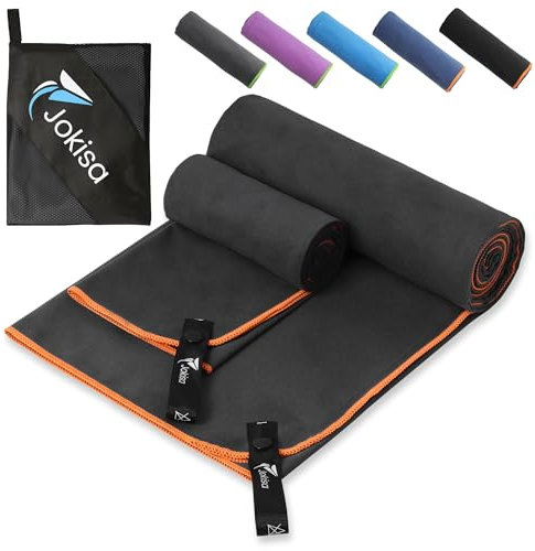 2 Stück Mikrofaser Handtuch Set (180x90cm Badetuch Groß+100x50cm Sporthandtuch), Schnell Trocknend und Kein Sand Strandhandtuch, Microfaser Handtücher für Fitness,Strand, Fitnessstudio, Camping
