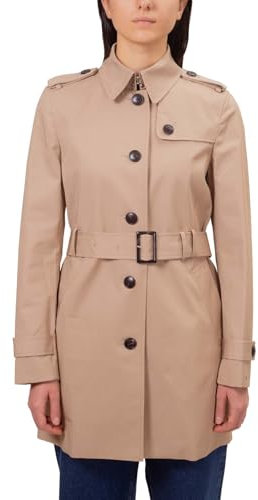 Tommy Hilfiger Damen Jacke Heritage Single Breasted Trench Übergangsjacke, Beige (Nos Beige), M