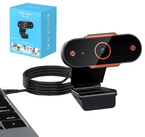 Generic Webcam - Mini webcam USB HD 1080p | Streaming e conferenze | Copertura della privacy | Webcam desktop regolabile