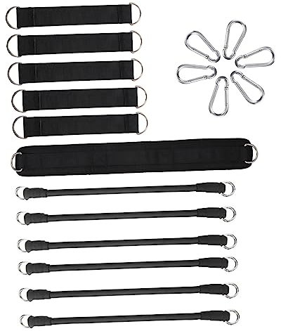 Parliky Klimmzuggurte Set Widerstandsband Fitness Zugseil Spannseil für Stange Hilfsgurt Fitnessstudio Krafttraining Schwarz Klimmzug Booster Gürtel